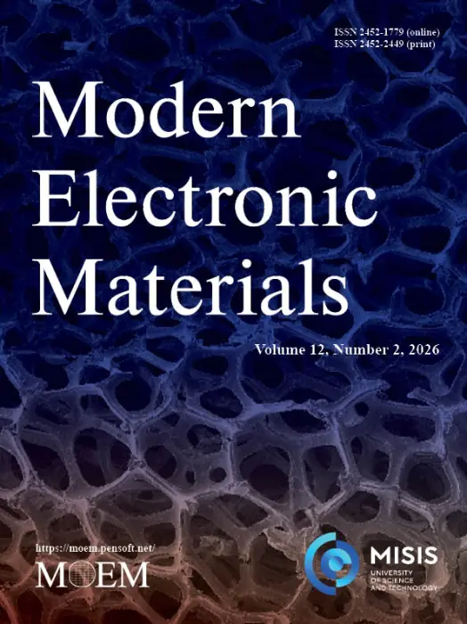 Modern Electronic Materials, 2026, Volume 12, Issue 2